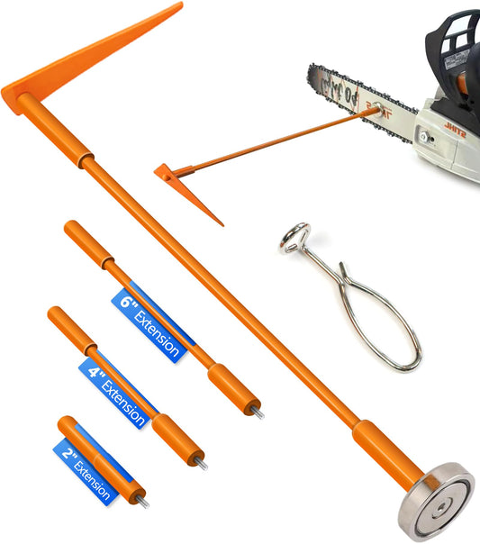 Firewood Measuring Tool, 16'' Plus 2'',4" and 6" Extension, 1 Pack Magnetic Chainsaw Measuring Tool, Fire Wood Marker for Chain Saw Log Accessories and Tools