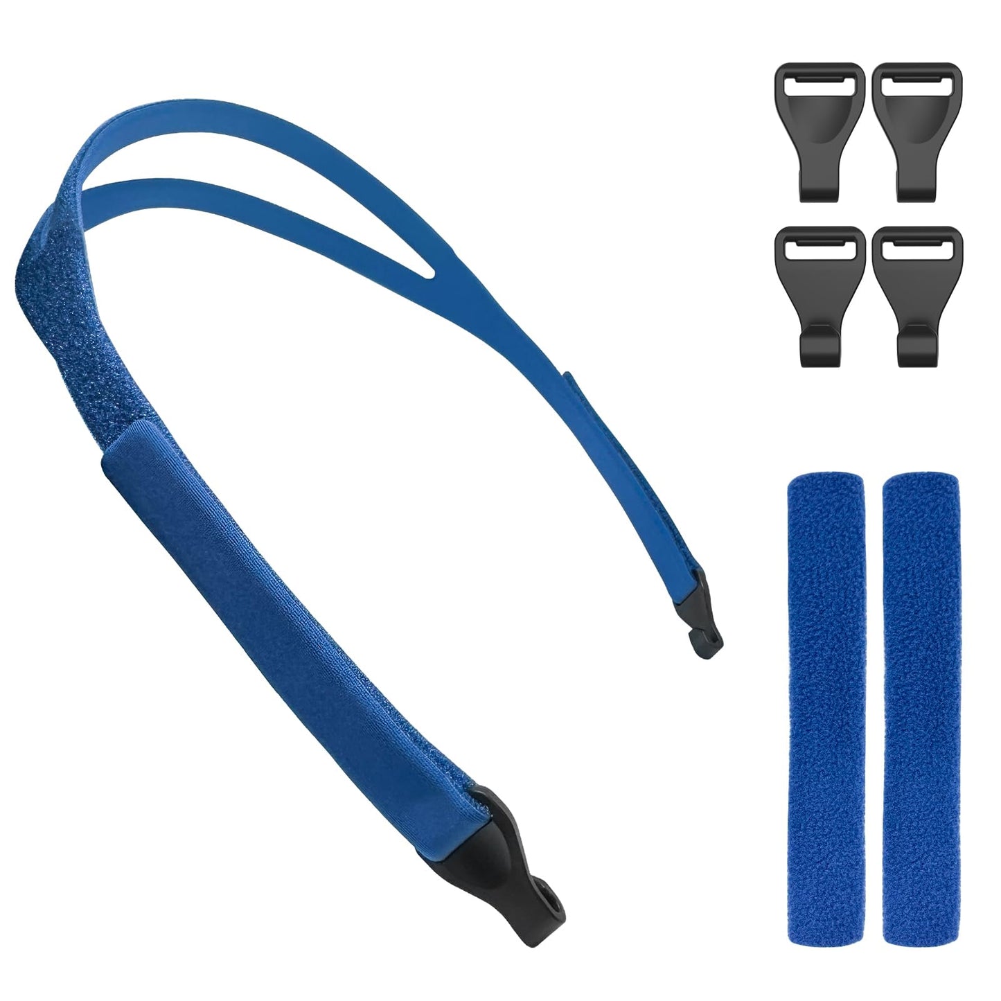 Headgear Strap and Clips for Fisher Paykel Brevida Nasal Pillow Mask Headgear 2 Pack Replacement Headgear Supplies Compatible for Brevida Nasal Pillow (Standard, Blue)