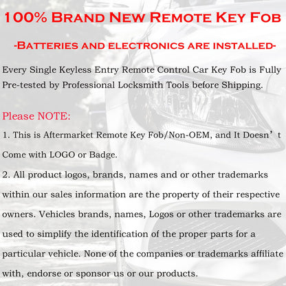 SUPALAND Keyless Entry Remote Control Key Fob Replacement Fits Chevy Silverado Avalanche Equinox Express Traverse GMC Yukon Sierra 1500 2500 3500 HD Acadia 2007 2008 2009 2010 2011 2012 2013 OUC60270