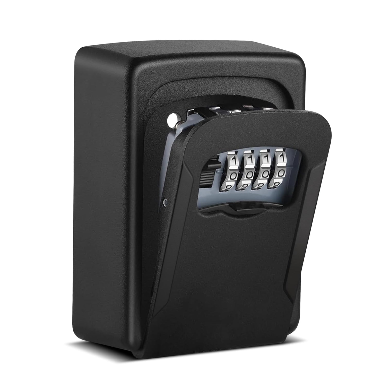 AMMIY Key Lock Box,Combination Lockbox Wall-Mounted Key Storage Box for Keys,Large Key Lock Box Resettable Combination Code Lockbox for Home, Office Realtors, Garage Spare Keys（BLACK)