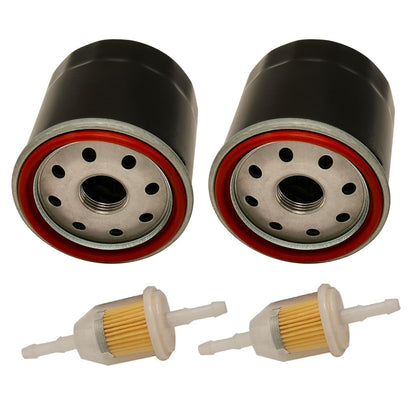 Quaprodur AM107423 49065-0724 Oil Filter Replacment for Kawasaki 49065-7010 49065-2078 Club Car 1016467 41016467 Kubota T1460 T1560 T1700H T1770 T1870 (2 Pack)