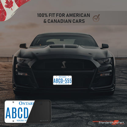 Premium Black Silicone License Plate Frame – 2 Pack, Rust Proof, Rattle Proof, Weather Proof Universal License Plate Holder for Front/Rear, Street Legal, No Obstruction
