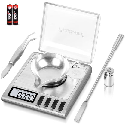 Fuzion Milligram Scale, 50g/0.001g Digital Milligram Scale with Calibration Weights, Jewelry and Gem Scale, Mg Scale for Powder Medicine, Reloading, Includes Scoop, Powder Pan and Tweezers
