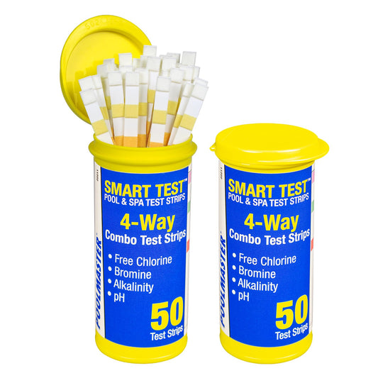 Poolmaster 22200 Smart 4-Way Swimming Pool and Spa Water Chemistry Test Strips, 100 Count, 2 Pack, Made in The USA, Yellow