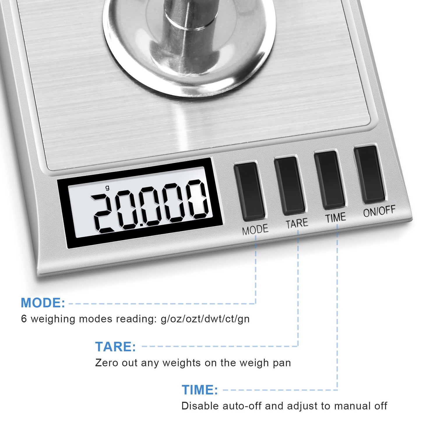 Fuzion Milligram Scale, 50g/0.001g Digital Milligram Scale with Calibration Weights, Jewelry and Gem Scale, Mg Scale for Powder Medicine, Reloading, Includes Scoop, Powder Pan and Tweezers