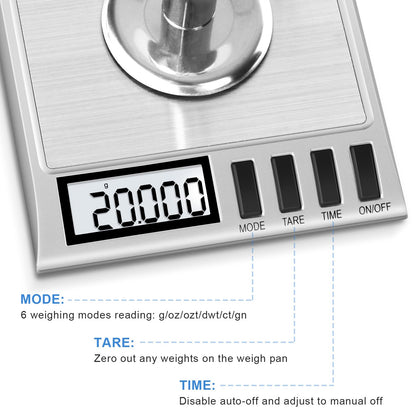 Fuzion Milligram Scale, 50g/0.001g Digital Milligram Scale with Calibration Weights, Jewelry and Gem Scale, Mg Scale for Powder Medicine, Reloading, Includes Scoop, Powder Pan and Tweezers