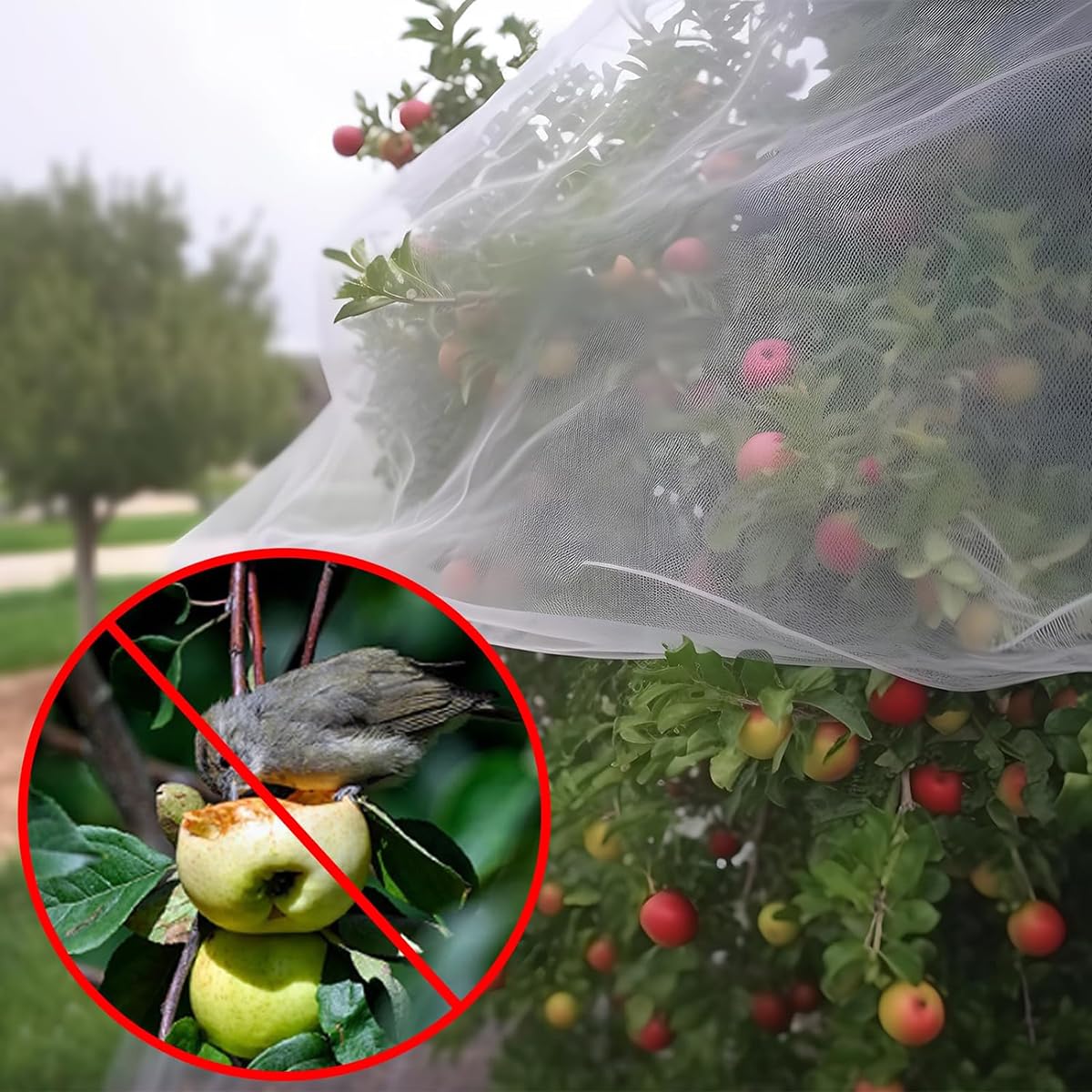 Garden Mesh Netting Pest Barrier - 8.2X39FT Ultra Fine Insect Bug Netting for Garden Plant Row Cover Bird Netting for Garden Protection Garden Net for Protecting Plants Vegetables Flowers Fruits