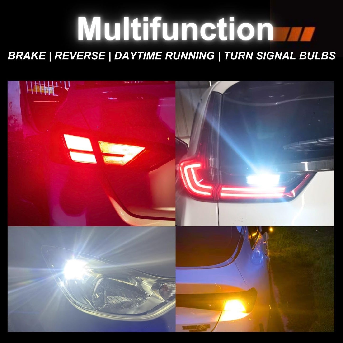 SEALIGHT 3157 LED Bulbs, 6000K 3000Lumens 1300% Brightness Super Super Bright Brake White Lights, 3156 3056 3156 3057 4157 Backup Reverse Lights Reverse Tail Lights Turn Signal Light, Pack of 2