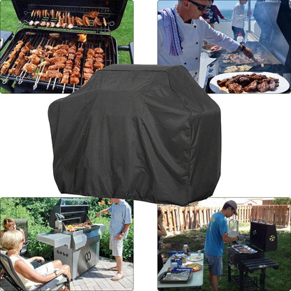 J&C Grill Cover 74inch 420D Outdoor Barbecue Cover Heavy Duty BBQ Burner Cover Waterproof Gas Grill Cover UV Resistant 75inch Extra Large Barbeque Cover for Winter