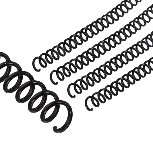 PATIKIL 6mm(1/4") Plastic Spiral Binding Coils, 100 Pcs Binding Spirals 30 Sheet Capacity 4:1 Pitch Binding Spirals for Binding Paper Sheets, Black