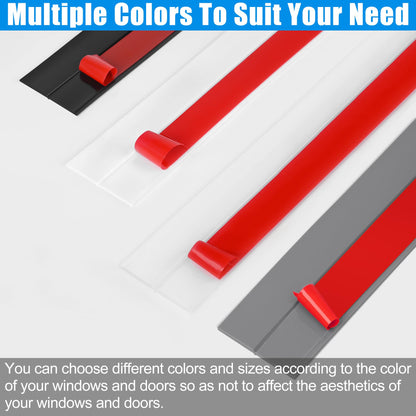 Draft Seal Tape for Doors and Windows 1 in x 20 Ft Silicone Weather Stripping Extra Thick 2mm Door Seal Strip with Strong Adhesive Draft Insulation Stopper Side Seal - White
