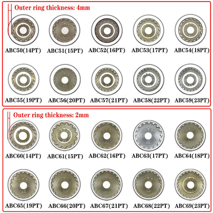 JEUCLEL ABC-67 21Pt Outer Ring 2mm Wheel Locking Nut Key for Porsche VW Toureg Panamera/Cayenne/Macan/Cayman/SUV, Wheel Lock Nut Socket Adapter, Anti-Theft Lug Nut Removal Tool, Screw Remover