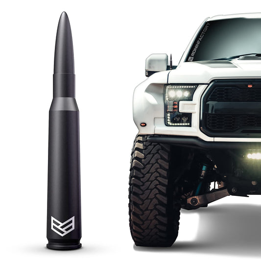 RONIN FACTORY Bullet Antenna for Ford F150 F250 F350 Super Duty Ford Raptor Ford Bronco Accessories Truck Ford F150 Accessories & Dodge RAM - Anti-Theft Design - Short Replacement Antenna