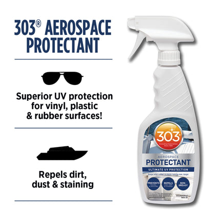 303 Marine Aerospace Protectant - Ultimate UV Protection - Keeps Vinyl, Rubber, and Plastic Looking New, Longer, 16 fl. oz. (30340CSR)
