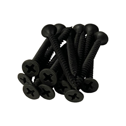 #6 x 1-5/8" Drywall Screws – Fine Thread, Sharp Point, Phillips Drive, Bugle Head, Black Phosphate – Contractor-Grade Drywall & Wood Fasteners + Driver Bit Included (500pcs)