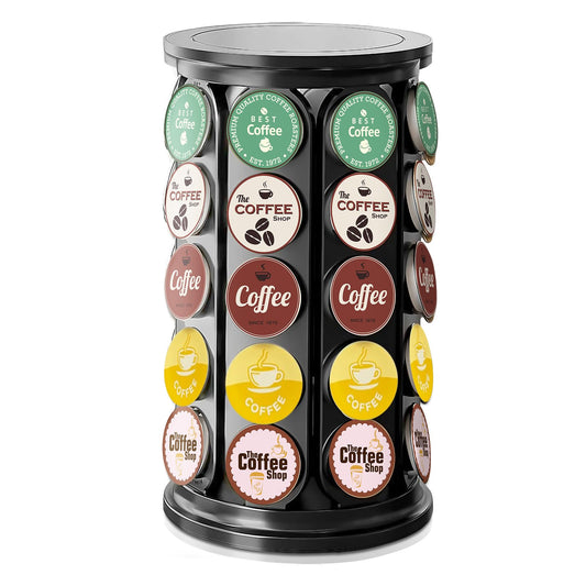 TOMSHUB K Cup Holder，Coffee Pod Storage Carousel Holder Organizer Compatible with 40 Keurig K-Cup Pods，Home or Office Kitchen Counter Organizer