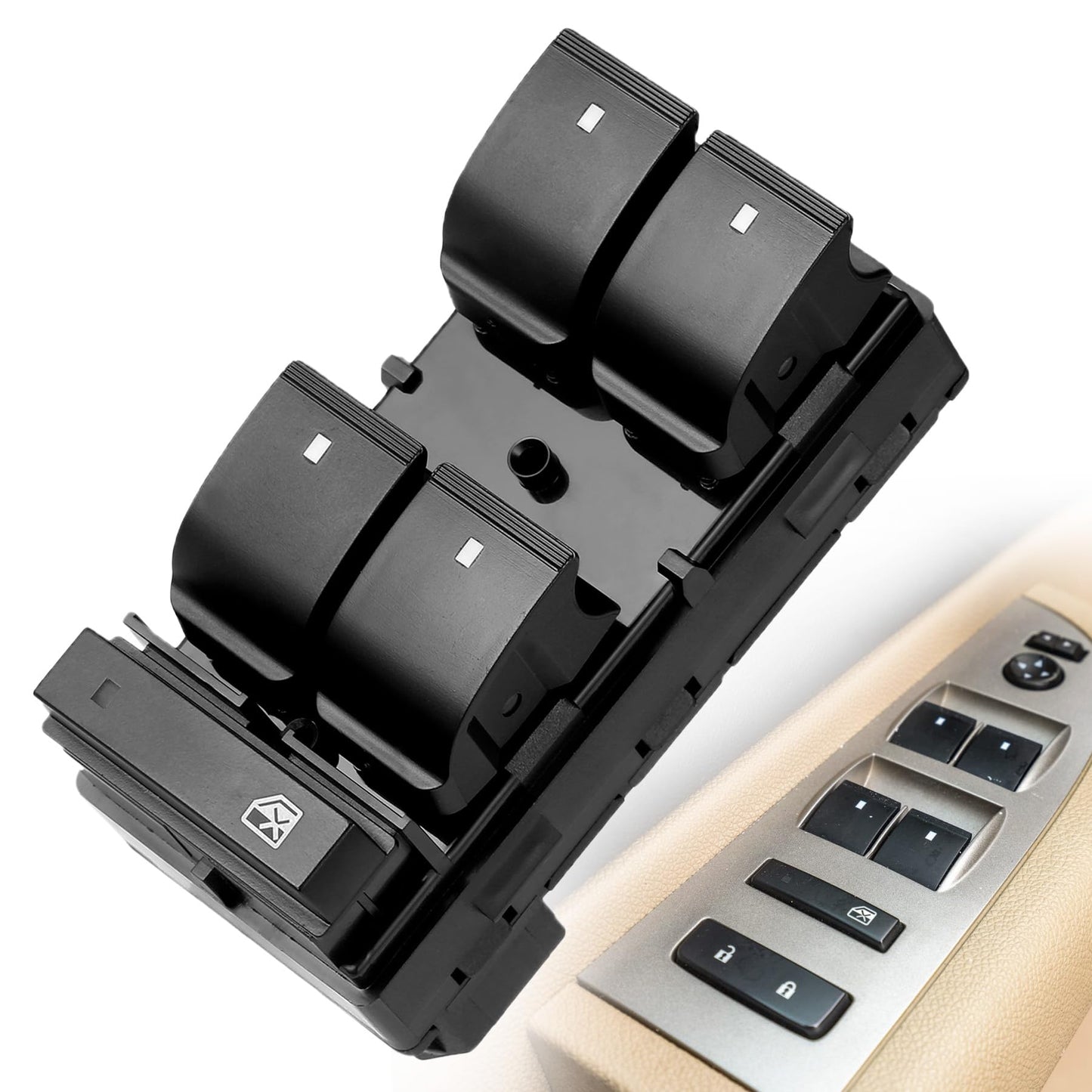 Drive Side Power Window Master Control Switch for | Chevy Silverado 1500 2500HD 3500HD,Traverse,HHR,GMC Sierra 1500 2500HD 3500HD,Yukon,Buick Enclave | Replaces OE# 20945129, 25789692, 25951963