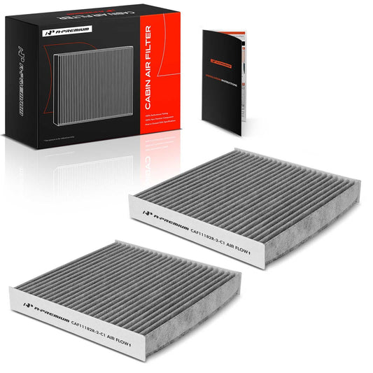 A-Premium 2-PC Cabin Air Filter with Activated Carbon Compatible with Honda CR-V, CRV, Civic, Odyssey, HR-V, HRV,Clarity, CR-Z, Fit, Insight & Acura MDX, RDX, TLX, Integra