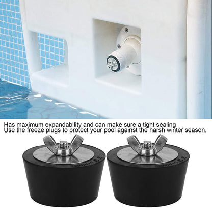 2PCS 51mm 2in Expansion Plugs Antifreeze Rubber Plugs for Swimming Pool Pipelines in Winter Rubber Expansion Winterizing Plug for Swimming Pool Spa Pipework Winter Fittings
