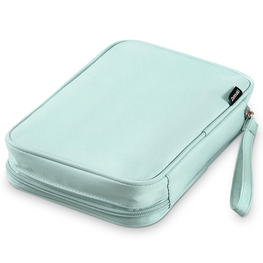 Zannaki Big Capacity Storage Pouch Marker Pen Pencil Case Simple Stationery Bag Holder for Bullet Journal Middle High School Office College Student Girl Women Adult Teen (Mintgreen)