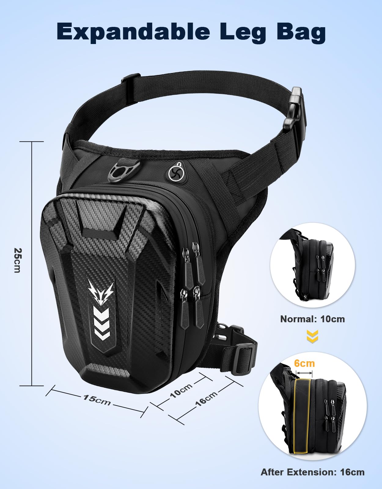 ISEYOU Thigh Bag, Drop Leg Bag for Women Men, Motorcycle Leg Bag with Leg Strap, Expandable Storage Tank Bags for Racing Bike Cycling Horse Riding Hiking Camping Fishing Travel Outdoor