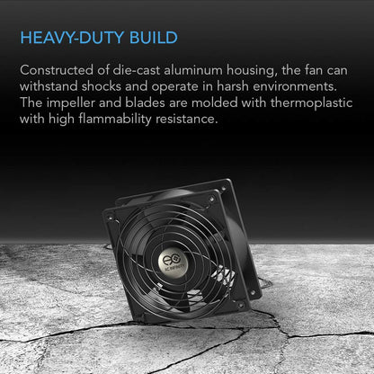 AC Infinity AXIAL 8038, Quiet Muffin Fan, 120V AC 80mm x 38mm Low Speed, UL-Certified for DIY Cooling Ventilation Exhaust Projects