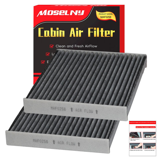 Cabin Air Filter with Activated Carbon Replacement for CP285 CF10285,Fit for Toyota, Lexus, Camry, Corolla,Scion, Subaru, Pontiac, Jaguar - 4Runner, Avalon, Highlander, ES300h, GS350 (2 Pack)