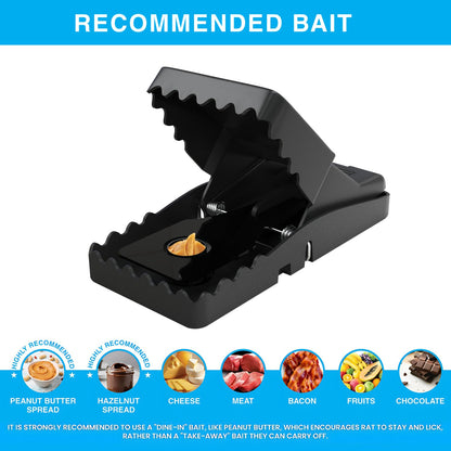 MOUSINATOR Mouse Trap, 12-Pack, Professional Mouse Snap Traps for Indoor and Outdoor Use, Easy to Set, Safe and Reusable Design, Easy to Clean, Best Effective Small Mice Catcher that Works