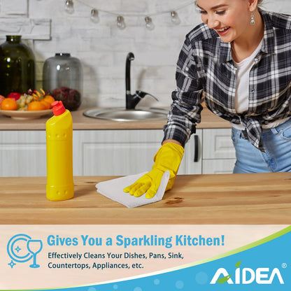 AIDEA Microfiber Cleaning Cloths White-50PK, Absorbent Cleaning Rags, Lint-Free Rags, Dust Cloth, Microfiber Towels Wash Cloth Dish Towels-11.5"x 11.5"