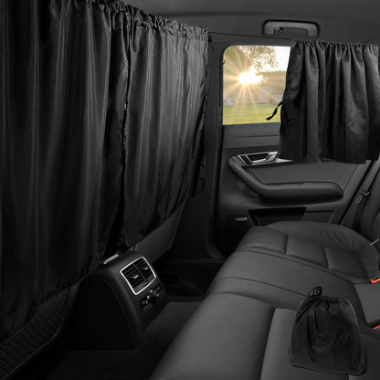 Car Privacy Curtains, Universal Car Window Shades Light Blocking Sunshades, Auto Blackout Curtains Baby Shades Wide Sedan SUV Sunshade Screen Covers for Travel Camping Nap Sleeping (3 pcs)