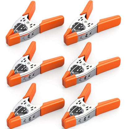 HORUSDY 6-Piece 6" inch Spring Clamp, Heavy Duty Spring Metal Spring Clamps, 2.5"-inch Jaw opening (6-Piece)