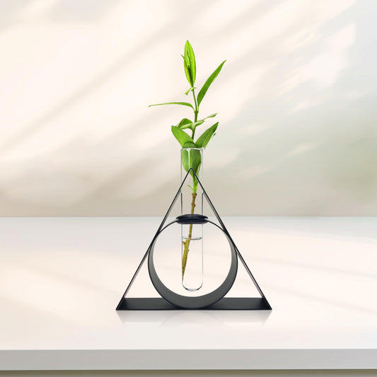 Xyverart Unique Metal Wizard Propagation Tube Vase Planter with Tube, Cute Home Decor, Small Flower Pot for Desk Shelf, Home Decor, Magic School Gifts and Collectibles for Home Friends
