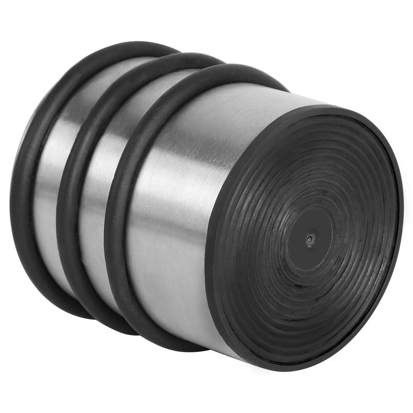 KINJOEK 2PCS Heavy Weight Door Stopper, No Drill Stainless Steel Door Stop with Protective Rubber Bands Door Wedge for Office, Home, Garage, Laundry Door
