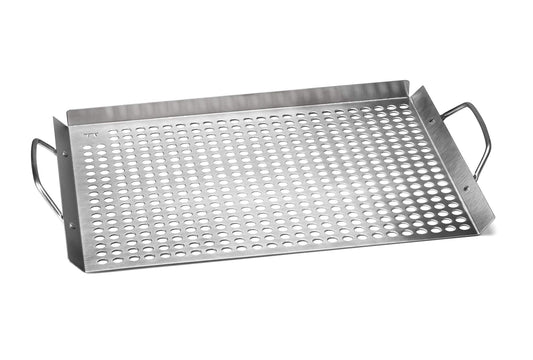 Outset 76632 Stainless Steel Grill Topper Grid, 11"x17" BBQ Tray