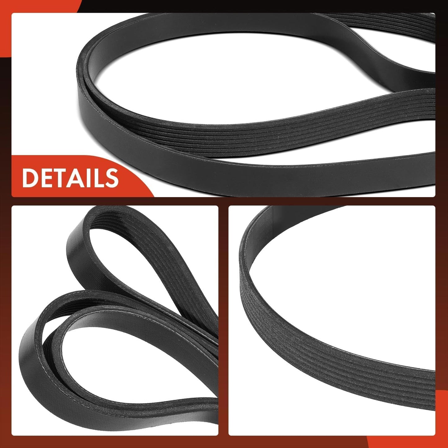 A-Premium Engine Serpentine Drive Belt Compatible with Honda & Acura Cars - CR-V CRV 2007-2009, TSX 2004-2008 - 2.4L, Replace 38920RBBE03, 38920RBBE02