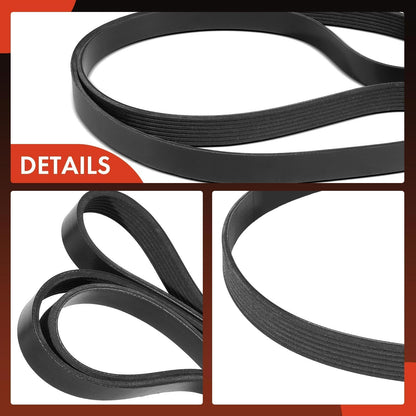 A-Premium Engine Serpentine Drive Belt Compatible with Honda & Acura Cars - CR-V CRV 2007-2009, TSX 2004-2008 - 2.4L, Replace 38920RBBE03, 38920RBBE02