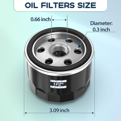 1PZ CRT-J59 Oil Filters kit with Universal Fuel Filter Replacement for Briggs and Stratton 492932S 492932 695396 696854