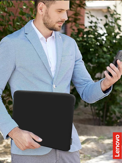 Lenovo Basic Laptop Sleeve 11 Inch Notebook/Tablet Compatible with MacBook Air/Pro Neoprene Material - Soft Fleece Lining - Zippered Top Opening - Black