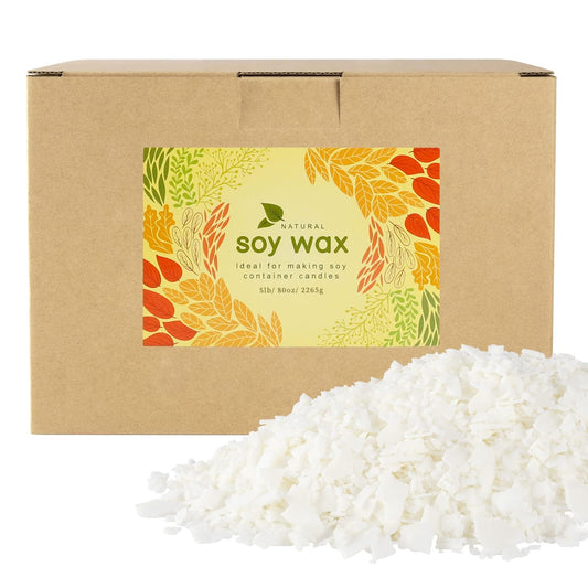 Aamdkcyu Premium 5LB Soy Wax Flakes – Natural, Eco-Friendly Candle Making Kit for DIY Scented Candles, Wax Melts & Home Fragrance Crafts!