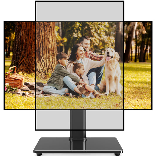Rfiver Monitor Stand, Single VESA Monitor Stand for Desk with Swivel/Height Adjustable, Computer Monitor Riser for 13-32 inch Screens, Hold up to 44 lbs, Max VESA 100 x 100mm, Black