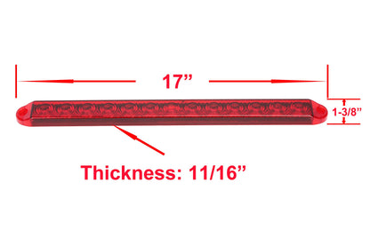 PEAKTOW PTL0109 Waterproof Sealed 12V 17 Inches Trailer Light Bar for Stop Turn Tail Park Brake Marker DOT Compliant 2PK
