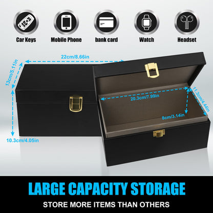 Extra Large Faraday Box for Car Key, [with 2 Enlarged Faraday Pouch] Diyife 9-14 Large Capacity RFID Key Box for Car Keys, Faraday Box Suitable for Car Keys, Mobile Phones, Credit Cards