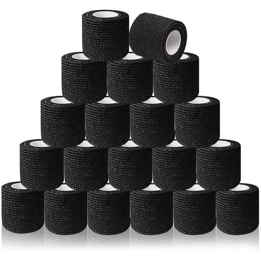 Self Adhesive Tape, CINRA 24 Pack 2” x 5 Yards Self-Adherent Cohesive Tape Tattoo Grip Wrap Cover Strong Sports Tape, Self-Adhesive Bandage Rolls Athletic Tape