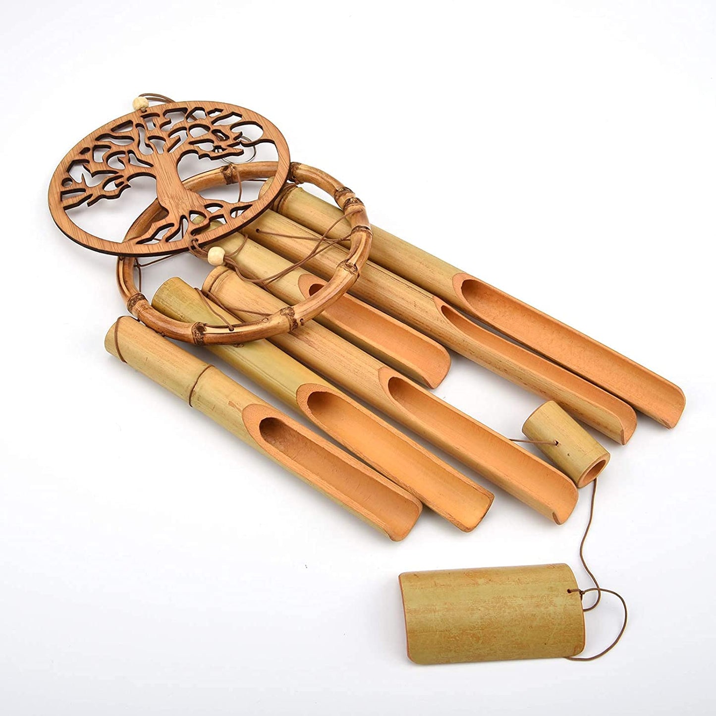 AUXSOUL Bamboo Wind Chimes, Wooden Windchimes Music Hanging Ornament Decoration for Outdoor, Indoor, Home, Garden, Patio, Porch, Yard, Farmland and Balcony(Tree of Life)