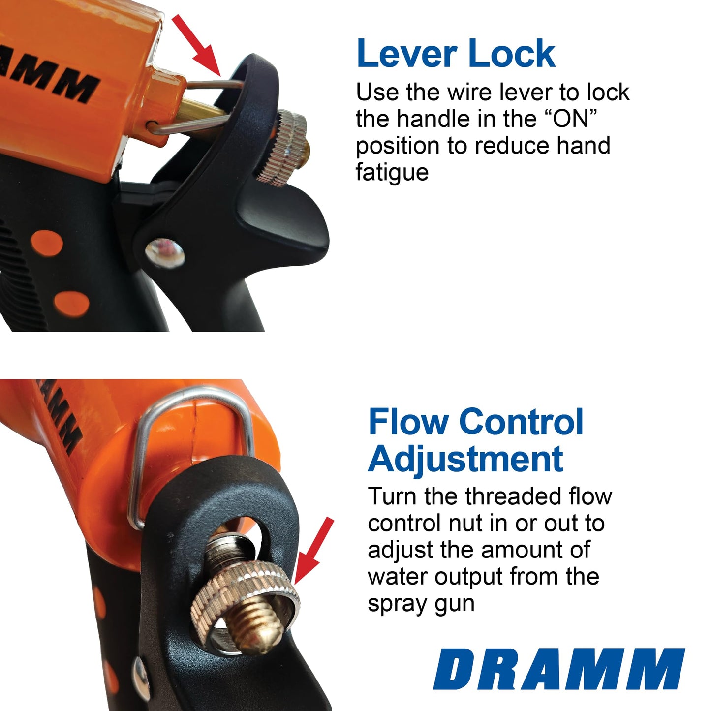 Dramm 12702 9-Pattern Revolver Spray Nozzle, Orange