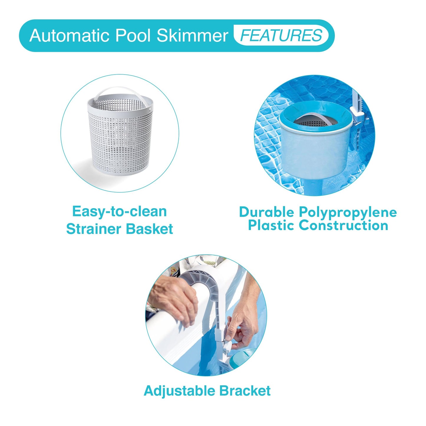INTEX 28000E Deluxe Wall Mount Pool Cleaning Surface Skimmer for Above Ground Pools