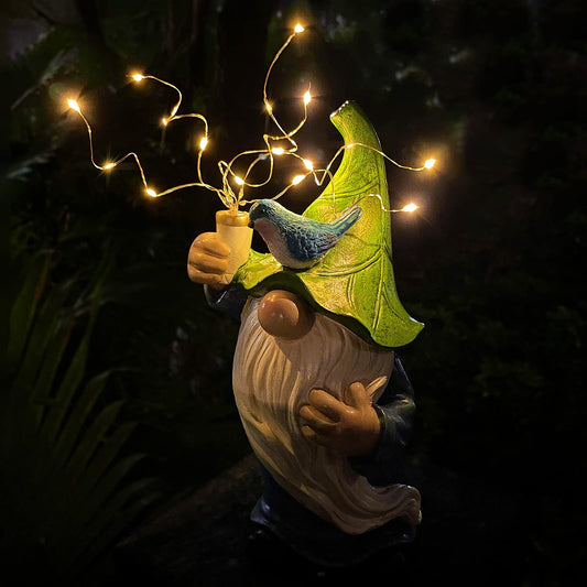 Garden Gnomes with Firework Solar Light Garden Decor for Outside,Garden Sculptures & Outdoor Statues,knomes Decor Outdoor for Yard Patio Lawn,Gnomes Gifts Decorations,Naughty Funny Gnomes