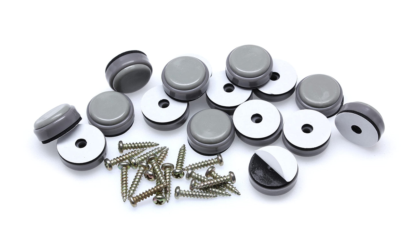 GorillaGlides 1 Inch (25mm) Chair Sliders/Floor Protectors (16 Furniture Glides) Screw-On or Self-Adhesive, for Sliding on Carpet & Hard Surface Floors, Round, CB253-16