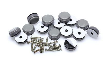 GorillaGlides 1 Inch (25mm) Chair Sliders/Floor Protectors (16 Furniture Glides) Screw-On or Self-Adhesive, for Sliding on Carpet & Hard Surface Floors, Round, CB253-16