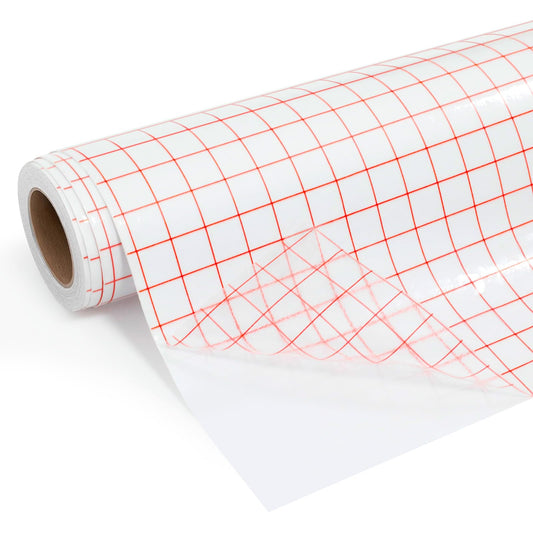 WELSTIK Clear Vinyl Transfer Paper Tape Roll - 12" x 50 ft - Clear Tape for Printable and Patterned HTV and Adhesive, Large & Small Crafts, Heat Press
